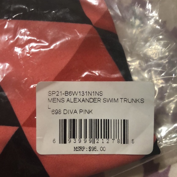 🔥🔥 PSYCHO BUNNY Alexander Geo Print Swim Trunks - Picture 10 of 12